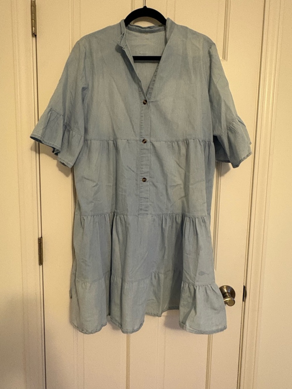 Light blue tiered dress XL